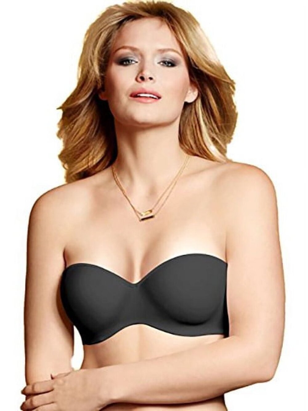 38DD Black Strapless Bra LilyetteBlack Molded Cups, convertible removeable strap